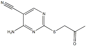 4-amino-2-[(2-oxopropyl)sulfanyl]-5-pyrimidinecarbonitrile 结构式