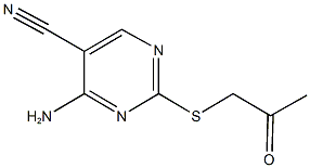 4-amino-2-[(2-oxopropyl)sulfanyl]-5-pyrimidinecarbonitrile Struktur