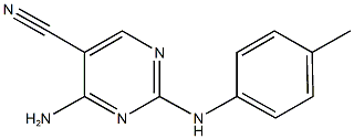 4-amino-2-(4-toluidino)-5-pyrimidinecarbonitrile 结构式