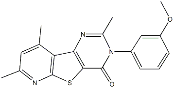 3-(3-methoxyphenyl)-2,7,9-trimethylpyrido[3',2':4,5]thieno[3,2-d]pyrimidin-4(3H)-one Structure