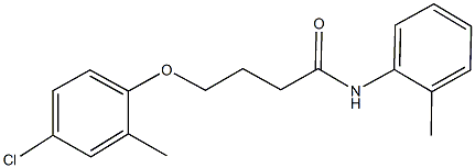 4-(4-chloro-2-methylphenoxy)-N-(2-methylphenyl)butanamide,101906-58-5,结构式