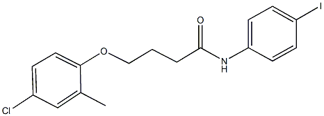 4-(4-chloro-2-methylphenoxy)-N-(4-iodophenyl)butanamide Structure