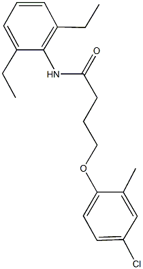 4-(4-chloro-2-methylphenoxy)-N-(2,6-diethylphenyl)butanamide Structure