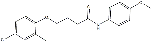 4-(4-chloro-2-methylphenoxy)-N-(4-methoxyphenyl)butanamide 结构式