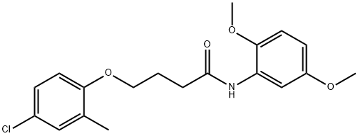 4-(4-chloro-2-methylphenoxy)-N-(2,5-dimethoxyphenyl)butanamide Structure