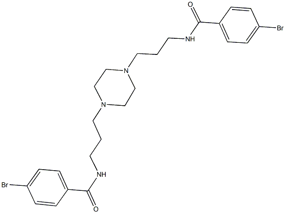 4-bromo-N-[3-(4-{3-[(4-bromobenzoyl)amino]propyl}-1-piperazinyl)propyl]benzamide|