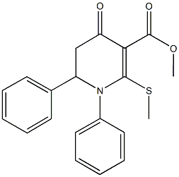 methyl 2-(methylsulfanyl)-4-oxo-1,6-diphenyl-1,4,5,6-tetrahydro-3-pyridinecarboxylate Structure