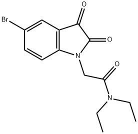 2-(5-bromo-2,3-dioxo-2,3-dihydro-1H-indol-1-yl)-N,N-diethylacetamide Structure