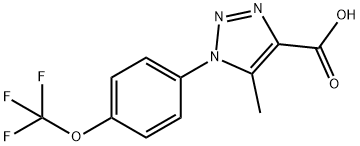 5-Methyl-1-(4-trifluoromethoxy-phenyl)-1H-[1,	2,	3]triazole-4-carboxylic	 acid,1020253-42-2,结构式