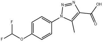 1-(4-Difluoromethoxy-phenyl)-5-methyl-1H-[1,2,3]triazole-4-carboxylic acid,1020253-48-8,结构式