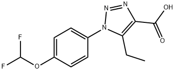 1-(4-Difluoromethoxy-phenyl)-5-ethyl-1H-[1,2,3]triazole-4-carboxylic acid Structure