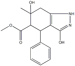 methyl 3,6-dihydroxy-6-methyl-4-phenyl-4,5,6,7-tetrahydro-1H-indazole-5-carboxylate,1020373-69-6,结构式