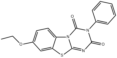 8-ethoxy-3-phenyl-2H-[1,3,5]triazino[2,1-b][1,3]benzothiazole-2,4(3H)-dione Struktur