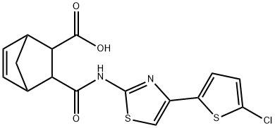 3-({[4-(5-chloro-2-thienyl)-1,3-thiazol-2-yl]amino}carbonyl)bicyclo[2.2.1]hept-5-ene-2-carboxylic acid|