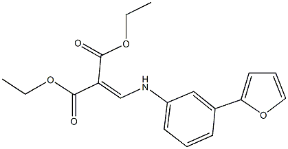 diethyl 2-{[3-(2-furyl)anilino]methylene}malonate Struktur