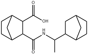 3-{[(1-bicyclo[2.2.1]hept-2-ylethyl)amino]carbonyl}bicyclo[2.2.1]heptane-2-carboxylic acid Struktur