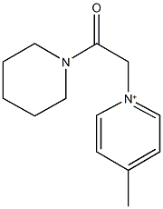 4-methyl-1-[2-oxo-2-(1-piperidinyl)ethyl]pyridinium Structure