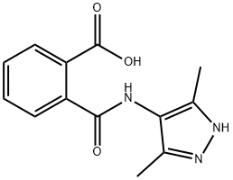 2-{[(3,5-dimethyl-1H-pyrazol-4-yl)amino]carbonyl}benzoic acid Structure