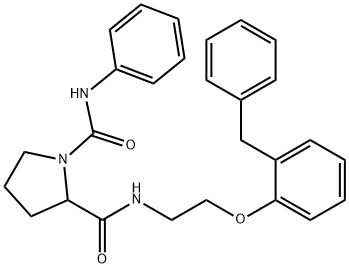 N~2~-[2-(2-benzylphenoxy)ethyl]-N~1~-phenyl-1,2-pyrrolidinedicarboxamide Struktur