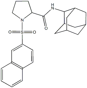N-(2-adamantyl)-1-(2-naphthylsulfonyl)-2-pyrrolidinecarboxamide 结构式