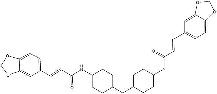 1025237-36-8 3-(1,3-benzodioxol-5-yl)-N-{4-[(4-{[3-(1,3-benzodioxol-5-yl)acryloyl]amino}cyclohexyl)methyl]cyclohexyl}acrylamide