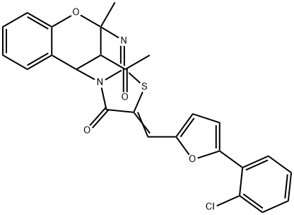 1025311-81-2 16-acetyl-13-{[5-(2-chlorophenyl)-2-furyl]methylene}-9-methyl-8-oxa-12-thia-10,15-diazatetracyclo[7.6.1.0~2,7~.0~11,15~]hexadeca-2,4,6,10-tetraen-14-one