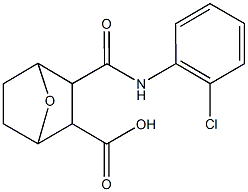 3-[(2-chloroanilino)carbonyl]-7-oxabicyclo[2.2.1]heptane-2-carboxylic acid 化学構造式