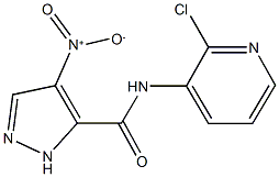 N-(2-chloro-3-pyridinyl)-4-nitro-1H-pyrazole-5-carboxamide 化学構造式