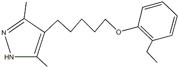 4-[5-(2-ethylphenoxy)pentyl]-3,5-dimethyl-1H-pyrazole 结构式