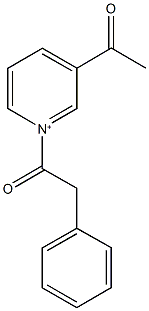 3-acetyl-1-(phenylacetyl)pyridinium Structure
