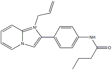 1-allyl-2-[4-(butyrylamino)phenyl]imidazo[1,2-a]pyridin-1-ium,1027338-83-5,结构式