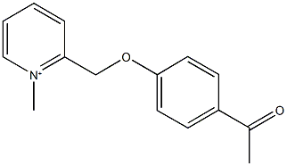 2-[(4-acetylphenoxy)methyl]-1-methylpyridinium Struktur