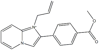 1-allyl-2-[4-(methoxycarbonyl)phenyl]imidazo[1,2-a]pyridin-1-ium 化学構造式