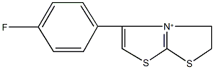 5-(4-fluorophenyl)-2,3-dihydro[1,3]thiazolo[2,3-b][1,3]thiazol-4-ium Struktur