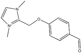 2-[(4-formylphenoxy)methyl]-1,3-dimethyl-1H-imidazol-3-ium Structure