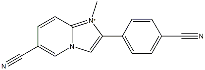 6-cyano-2-(4-cyanophenyl)-1-methylimidazo[1,2-a]pyridin-1-ium|