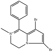 6,8-dibromo-2-methyl-1-phenyl-3,4-dihydropyrrolo[1,2-a]pyrazin-2-ium Structure