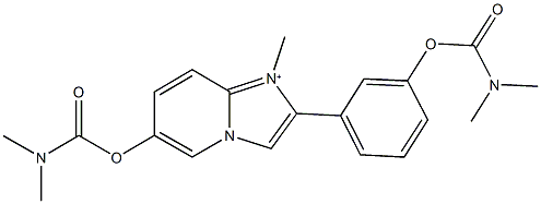 3-(6-{[(dimethylamino)carbonyl]oxy}-1-methylimidazo[1,2-a]pyridin-1-ium-2-yl)phenyl dimethylcarbamate 结构式