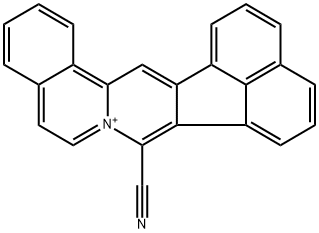 8-cyanoacenaphtho[1',2':4,5]pyrido[2,1-a]isoquinolinium Struktur