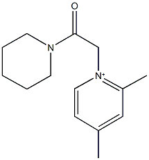 2,4-dimethyl-1-[2-oxo-2-(1-piperidinyl)ethyl]pyridinium|