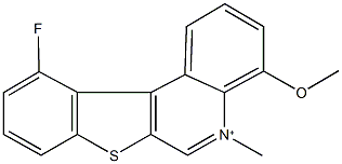 11-fluoro-4-methoxy-5-methyl[1]benzothieno[2,3-c]quinolin-5-ium Struktur