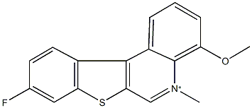 9-fluoro-4-methoxy-5-methyl[1]benzothieno[2,3-c]quinolin-5-ium Structure