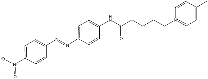 4-methyl-1-(5-{4-[(4-nitrophenyl)diazenyl]anilino}-5-oxopentyl)pyridinium,1027746-62-8,结构式