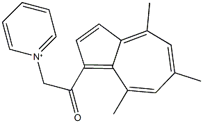 1-[2-oxo-2-(4,6,8-trimethyl-1-azulenyl)ethyl]pyridinium Struktur