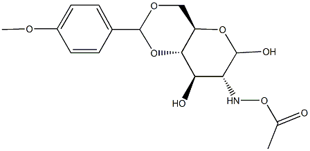 2-[(acetyloxy)amino]-2-deoxy-4,6-O-(4-methoxybenzylidene)hexopyranose 结构式