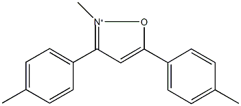 2-methyl-3,5-bis(4-methylphenyl)isoxazol-2-ium Struktur
