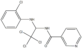 N-[2,2,2-trichloro-1-(2-chloroanilino)ethyl]nicotinamide Struktur