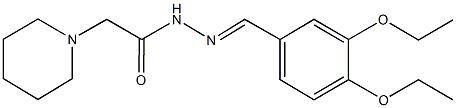 N'-(3,4-diethoxybenzylidene)-2-(1-piperidinyl)acetohydrazide 结构式