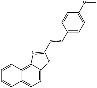 methyl 4-(2-naphtho[1,2-d][1,3]thiazol-2-ylvinyl)phenyl ether 化学構造式