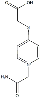 1-(2-amino-2-oxoethyl)-4-[(carboxymethyl)sulfanyl]pyridinium 结构式
